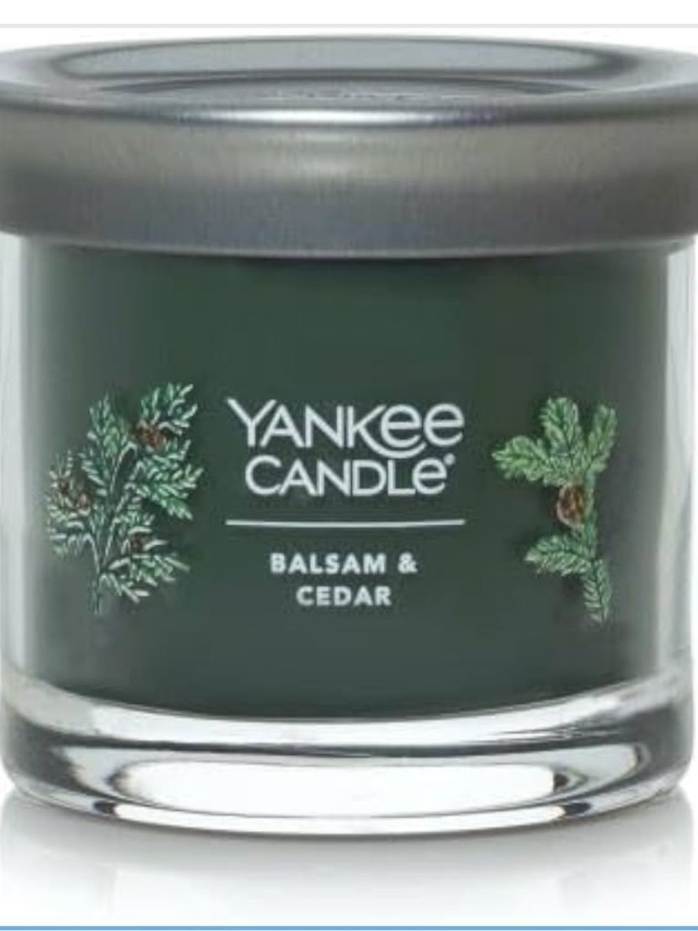 New Yankee Candle Dark Green Balsam & Cedar 4.3oz Tumbler Single Wick Candle